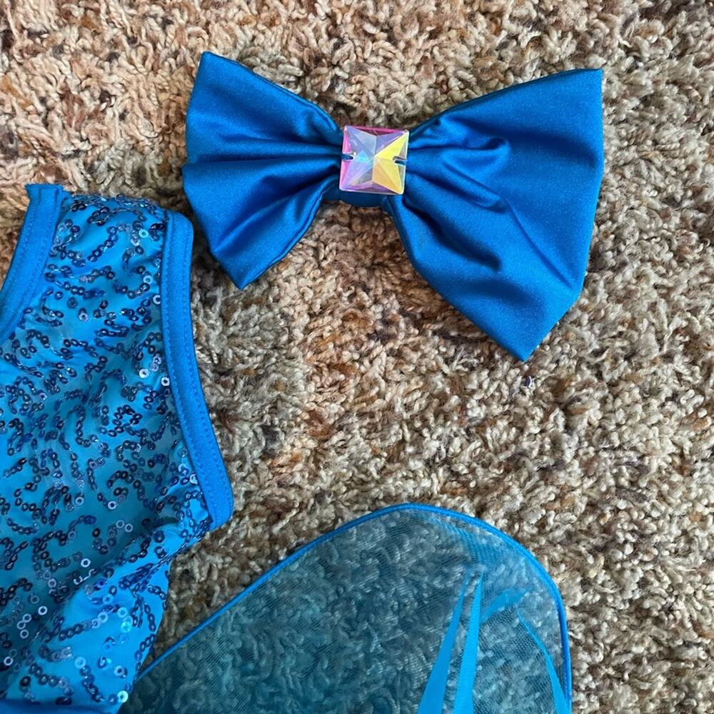 Weissman Showtime Strolling 13178 Pageant/Dance Little TuTu Child Xsmall BLUE - Picture 3 of 4